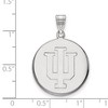 Black Bow Jewelry 14k White Gold Indiana Hoosiers NCAA Large Pendant - 2 of 3