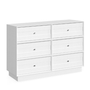 NicBex 6 Drawers Double Dresser for Bedroom,Chest of Drawers with Crystal Knobs Design,Modern Freestanding Dresser,Storage Dressers for Bedroom - 1 of 4