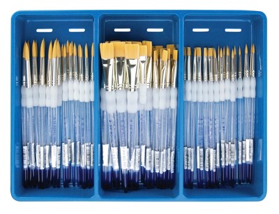 Royal & Langnickel Big Kid's Choice Classroom Brush Set, Flat Type,  Assorted Sizes, Set Of 90 : Target