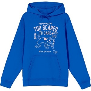 Scooby-Doo Too Scared To Care Adult Long Sleeve Hoodie - 1 of 2