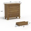 3 Drawer Dresser for Bedroom, Wide Chest of Drawers with Vintage Handle, Modern Wood Dresser Wide Nightstand Cabinet for Living Room - 2 of 4