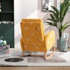 CAVINAS Rocking Chair Modern Accent Chair Upholstered Glider Rocking Chair with High Back Comfy Chair Reading Chair - 3 of 4