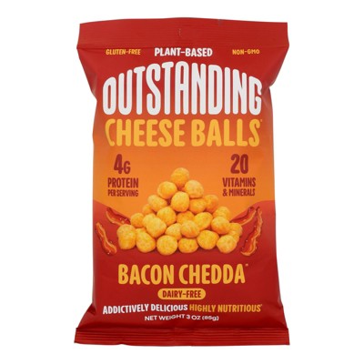 Outstanding Foods - Cheese Balls Bacon - Case of 8-3 OZ