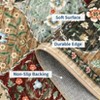 Vintage Trellis Area Rug Traditional Floral Washable Rugs for Living Room Bedroom Low Pile Non-Slip Floor Carpet - 4 of 4