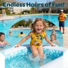 Jasonwell 2-in-1 Inflatable Kiddie Pool 65"x39"x10", Soft Cushioned Floor, Handles & Drain, Shallow Rectangular Pool for Kids 2+, Blue - 3 of 4