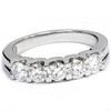 Pompeii3 1ct Lab Created Diamond 5-Stone Wedding Women's 10k White Gold Ring - 2 of 4