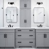 TEHOME Rounded Rectangular Pivoting Metal Framed Wall Mounted Bathroom Vanity Mirror - 3 of 4