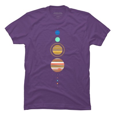 Men's Design By Humans Minimal Solar System By kellabell9 T-Shirt