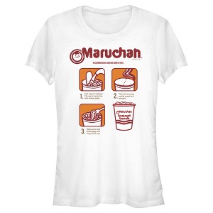 Juniors Womens Maruchan Instant Lunch Directions T-Shirt - 1 of 4