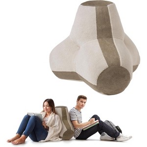 Hachikiko  Portable Reading Pillow for Adults - Multi-Support, Comfortable Sitting, Fits 2-3 People, Brown (28*26*25 IN) - 1 of 4