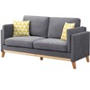 DOMETOUR 72.4" Morden Sofa with 2 Pillows, Classic Style Loveseat for Living Room Bedroom - 4 of 4
