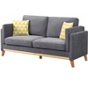 DOMETOUR 72.4" Morden Sofa with 2 Pillows, Classic Style Loveseat for Living Room Bedroom - image 4 of 4