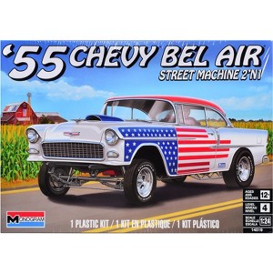 Level 4 Model Kit 1955 Chevrolet Bel Air Street Machine 2-in-1 Kit 1/24 Scale Model by Revell - 1 of 4