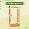 Costway 1/2 PCS 70” Wooden Raised Garden Bed with Lattice Trellis, Hanging Roof, Open-Ended Base - 3 of 4