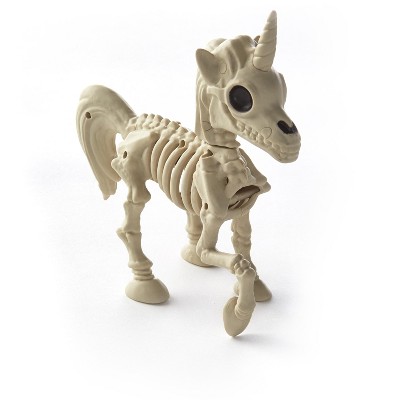 Lakeside Decorative Unicorn Skeleton Figurine - Spooky Tabletop Accent