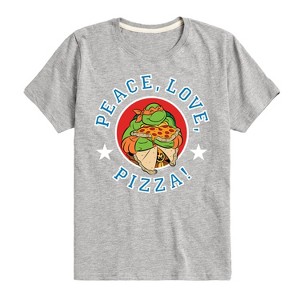 Boys' - Teenage Mutant Ninja Turtles - Peace Love Pizza Short Sleeve Graphic T-Shirt - 1 of 4