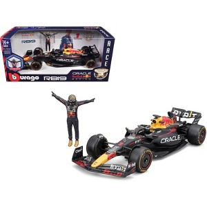 Red Bull Racing RB19 #1 "Oracle" Winner F1 Championship "Drivers' Champion" (2023) w/Figure 1/24 Diecast Model Car by Bburago - 1 of 3
