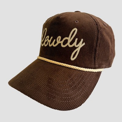 Mighty Fine Brown Cord Baseball Hat -Brown - image 3