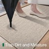 Ultra Indoor Door Entrance 24 inchx 36 inch Non Slip Doormat Low Profile Beige Herringbone Carpet for Patio Porch - 4 of 4