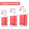 3 PCS Expandable Hard Shell Luggage Set with Spinner Wheels and TSA Lock, Lightweight Suitcase with Front Pocket 20''24''28'' 4L - ModernLuxe - 2 of 4