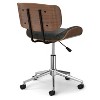 TiramisuBest Bentwood Office Chair - Dark Gray Faux Leather - Adjustable Height - Assembly Required - 4 of 4