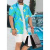 HAPPY BAY Men's Hawaiian Shirts Short Sleeve Button Down Shirt Floral Shirt Men Boho Holiday Casual Summer Beach Shirts for Men Funny - 4 of 4