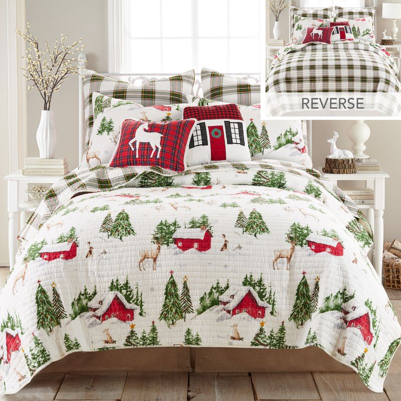 Tatum Pines Furr Deer Appliqued Pillow 14x18 -Levtex Home, 3 of 4