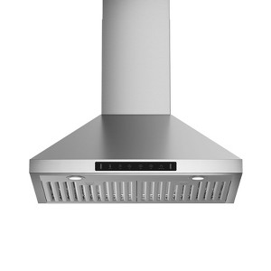 600 CFM Convertible Kitchen Wall Mount Range Hood w/LED Light,Touch Control and Carbon Filters in Stainless Steel - 1 of 1