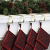 4ct Stocking Holder Gold Foil - The Original Mantleclip: Secure Christmas Decor, Adjustable, No Scratch - 2 of 3