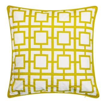 20" x 20" Modern Links Applique Decorative Patio Throw Pillow - Edie@Home