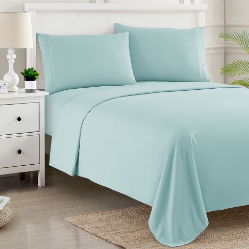 New Sweet Home Collection 1800 Thread online Count california king 4pc sheet set blue.