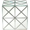Glam Glass Geometric Cube Accent Table Silver - Olivia & May: Luxury End Table, No Assembly Required - 4 of 4