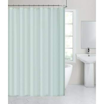 Kate Aurora Hotel Collection Water Resistant Fabric Shower Curtain Liner - Seamist/Aqua