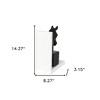 HomeRoots Set of Two 8" Black Glass Horse Decorative Bookends - 3 of 4