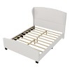 Merax Wingback Linen Upholstered Platform Bed - 4 of 4