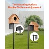 Munora 92" Tall Bird Feeding Station - 4-Hook Wild Bird Feeder Stand with Squirrel Guard, Adjustable Height Pole for Outdoor Gardens - 4 of 4