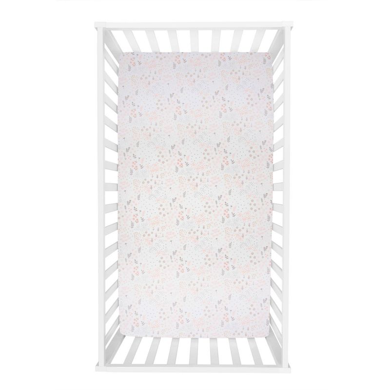 Trend Lab Fitted Crib Sheet - Blush Floral, 3 of 6