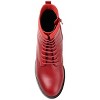 Journee Signature Womens Genuine Leather Natara Round Toe Stacked Combat Booties - 4 of 4