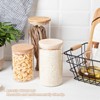 Unique Bargains Wooden Wide Mouth Mason Jar Lids with Airtight Silicone Rings 6 Pcs 72mm + 90mm - 4 of 4