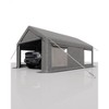 12X20 ft Heavy Duty Carport, Portable Garage with Roll-Up Windows & Side-Opening Door, Car Canopy Reinforced Four-Hole Base - 3 of 4