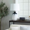 29" x 17" Glass Gourd Style Base Table Lamp with Drum Shade White - Olivia & May: Indoor Lighting, No Assembly Required - 2 of 4