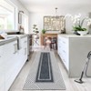 Washable Modern Bordered Rug Non Slip Low Pile Rug Soft Throw Floor Cover Foldable Indoor Carpet for Living Room Bedroom Playroom Nursery - 2 of 4