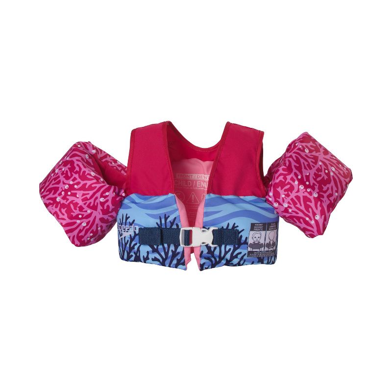 Speedo Toddler Splash Jammer Life Jacket Vest - Berry Beta, 3 of 7