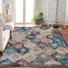 Fulvari Washable Area Rug Vintage Trellis Accent Rug with Non-Slip Backing, Farmhouse Floral Print Indoor Carpet,Bedroom, Kitchen - 4 of 4