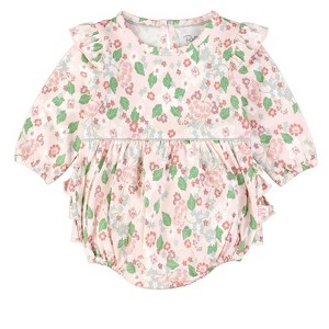 RuffleButts Baby Toddler Girls Long Sleeve Flutter Bubble Romper - 1 of 4