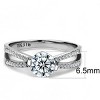 Slickblue Polished Stainless Steel Ring with Clear CZ - Classic Round Design, Women's Fashion Ring, Size 5-10 - 4 of 4
