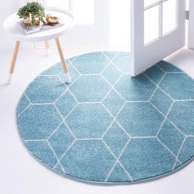 Unique Loom Trellis Frieze Geometric Trellis Indoor Woven Area Rug