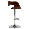 VidaXL Bar Stool Gray Bent Wood and Fabric - 3 of 4