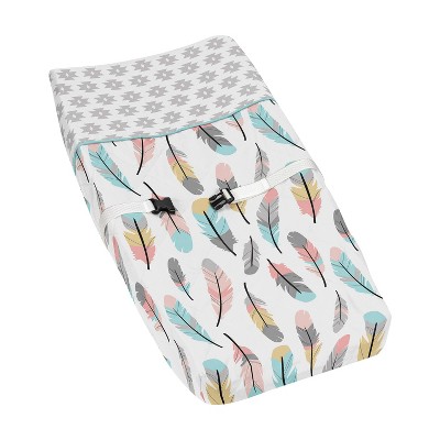 Sweet Jojo Designs Changing Pad Cover - Feather
