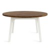 Resenkos Dining Table, Living Room Table,47-inch Dining Table, Round Farmhouse Kitchen Table for 4-6,Brown & White - 4 of 4